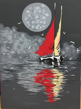 MOON AND BOATS